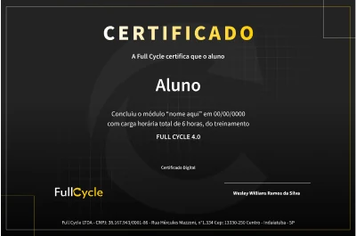 Certificado de conclusão Full Cycle